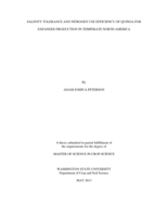 Salinity tolerance and nitrogen use efficiency of quinoa for expanded production in temperate North America