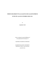 Indium solubility in [alpha]-gallium and gallium-indium eutectic alloys studied using PAC