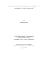 Evaluation of concrete mix designs to mitigate early-age shrinkage cracking in bridge decks