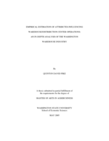 Empirical estimation of attributes influencing warehouse/distribution center operations: An in-depth analysis of the Washington warehouse industry
