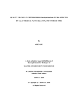 Quality changes in chum salmon (Oncorhynchus keta) ikura affected by salt, thermal pasteurization, and storage time
