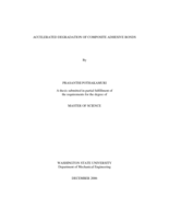 Accelerated degradation of composite adhesive bonds