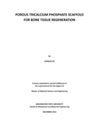 Porous tricalcium phosphate scaffold for bone tissue regeneration
