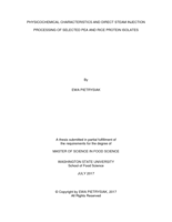 Physicochemical characteristics and direct steam injection processing of selected pea and rice protein isolates