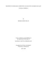 The effects of resource competition and dilution on sibling rivalry in rural Dominica