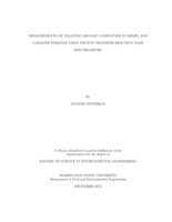 Measurements of a volatile organic compounds in diesel and gasoline exhaust using proton-transfer reaction mass spectrometry