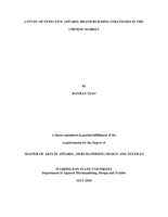 A study of effective apparel brand building strategies in the Chinese market