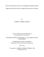 Hot water extraction of anaerobic digested dairy fiber for wood plastic composites manufacturing