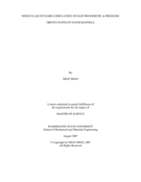 Molecular dynamics simulation of electroosmotic & pressure driven flows in nanochannels