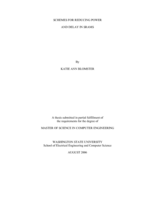 Schemes for reducing power and delay in SRAMs