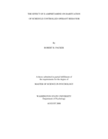 The effect of d-amphetamine on habituation of schedule controlled operant behavior