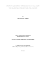 Effect of tool geometry on cutting mechanism and hole quality when drilling carbon fiber reinforced (CFRP) composites