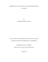 Performance evaluation of cold weather infiltration facilities