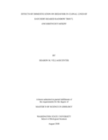 Effects of domestication on behavior in clonal lines of hatchery-reared rainbow trout, Oncorhynchus mykiss