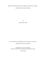Effects of hypnosis on the academic self-efficacy of first-generation college students