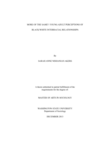 More of the same?: Young adult perceptions of black/white interracial relationships