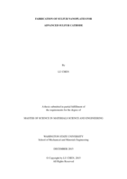 Fabrication of sulfur nanoplates for advanced sulfur cathode