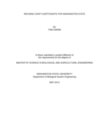 Revising crop coefficients for Washington State