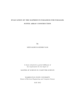 Evaluation of the MapReduce paradigm for parallel suffix array construction