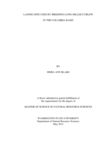 Landscapes used by breeding long-billed curlew in the Columbia Basin