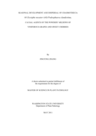 Seasonal development and dispersal of Chasmothecia of Erysiphe necator and Podosphaera clandestina, causal agents of the powdery mildews of viniferous grapes and sweet cherries