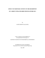 Effect of moisture content on the desorption of carbon tetrachloride from Hanford silt