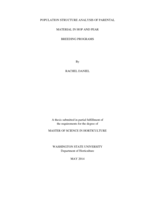 Population structure analysis of parental material in hop and pear breeding programs