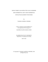 Cross-curricular instruction and leadership: how experiential education experiences develop management strategies