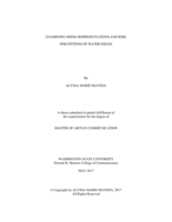 Examining media representations and risk perceptions of water issues