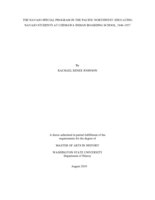 The Navajo special program in the Pacific Northwest: educating Navajo students at Chemawa Indian Boarding School, 1946-1957