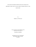 Are associate degree nursing graduates adequately prepared to meet the cultural needs of their patients at the end of life?
