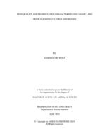 Feed quality and fermentation characteristics of barley and triticale monocultures and blends