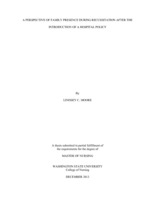 A perspective of family presence during recussitation after the introduction of a hospital policy