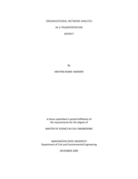 Organizational network analysis in a transportation agency