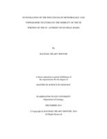 Investigation of the influences of meteorology and topographic features on the mobility of the NE portion of the St. Anthony Dune Field, Idaho
