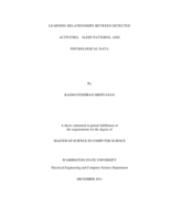 Learning relationships between detected activities, sleep patterns, and physiological data