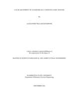 Color abatement of anaerobically digested dairy manure
