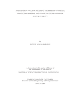 A simulation tool for studying the effects of special protection systems and communications on power system stability