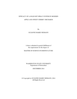 Efficacy of a solid set spray system in modern apple and sweet cherry orchards