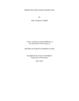 Predicting wine grape weight loss