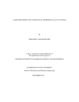 Laser processing of Fe based bulk amorphous alloy coatings