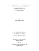 Expanding the borders of environmental inequality: an examination of sociodemographic predictors of inequality in Ontario, Canada