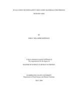 Evaluation of food safety education materials for persons with HIV/AIDS