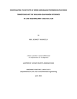 Investigating the effects of roof diaphragm stiffness on the force transferred at the wall and diaphragm interface inly rise masonry construction