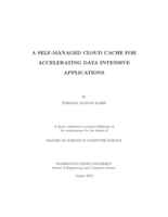 A self-managed cloud cache for accelerating data intensive applications