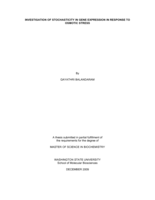 Investigation of stochasticity in gene expression in response to osmotic stress