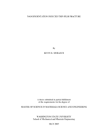 Nanoindentation induced thin film fracture