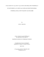 Evaluation of 4.5 mm and 5.5 mm cannulated drill bits on minimally invasive removal of articular cartilage from the proximal interphalangeal joint in equine cadaver limbs