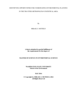 Identifying opportunities for coordinating environmental planning in the Tri-Cities metropolitan statistical area