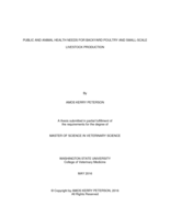 Public and animal health needs for backyard poultry and small-scale livestock production